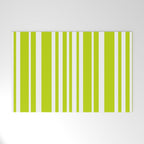 Classic Stripes XXXVIII - Lime Green Welcome Mat Gallery Image 1