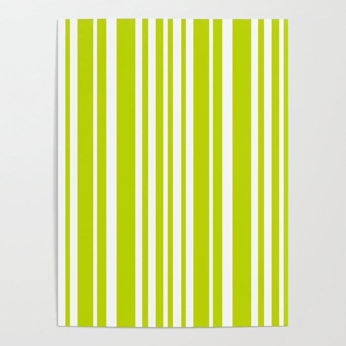 Classic Stripes XXXVIII - Lime Green Poster Gallery Image 4
