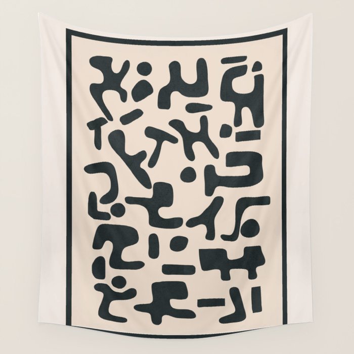 Organic Contemporary Modern Shapes 05 Wall Tapestry Gallery Image 4