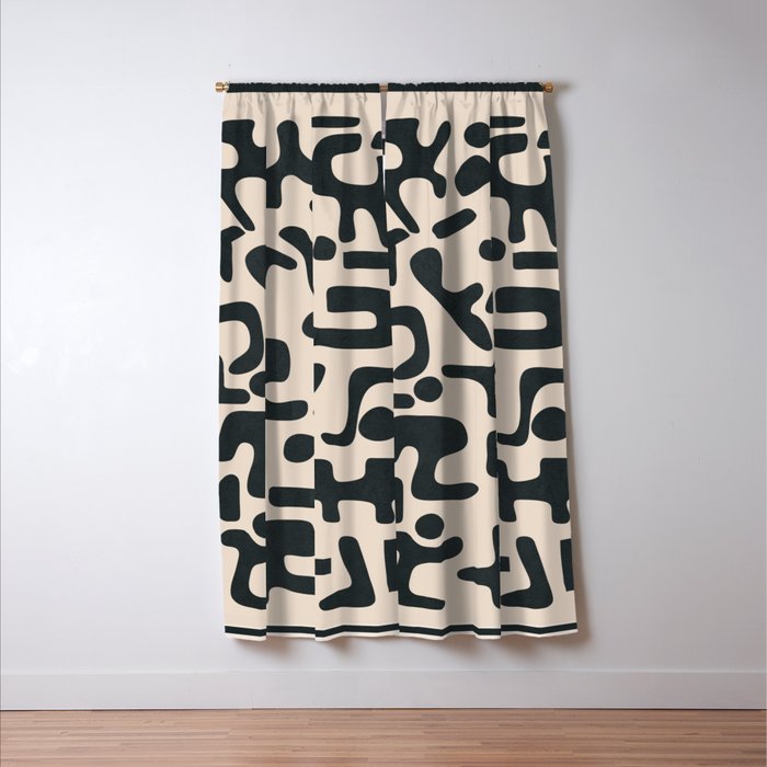 Organic Contemporary Modern Shapes 05 Window Curtain Gallery Image 3