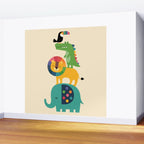 Rainbow Safari Wall Mural Gallery Image 2