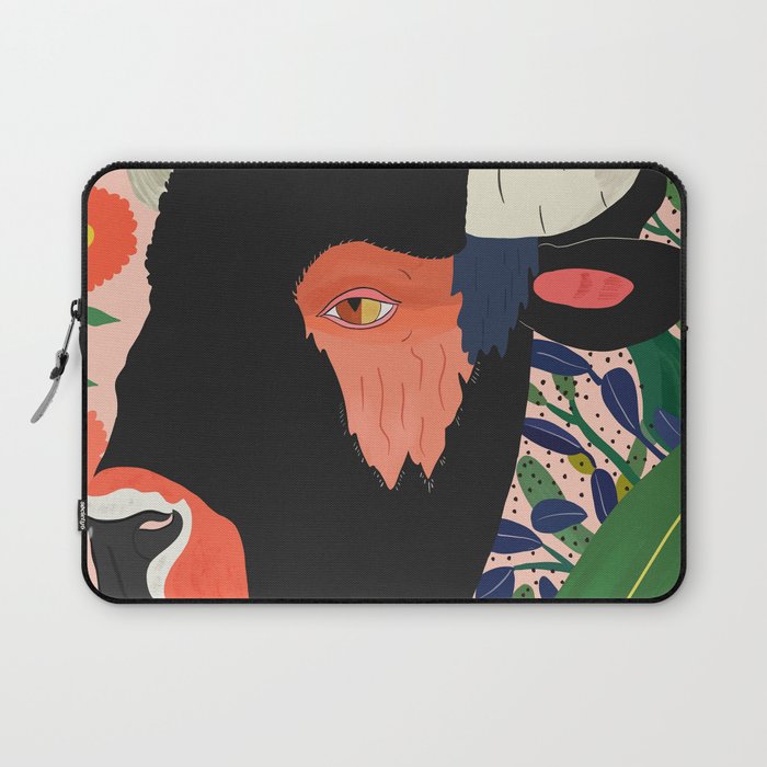 Floral Bison Laptop Sleeve Gallery Image 1
