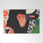 Floral Bison Welcome Mat Gallery Image 1