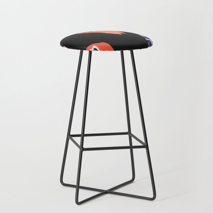 Floral Bison Stool Gallery Image 1