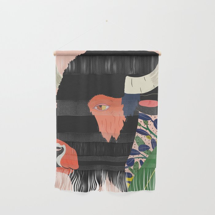 Floral Bison Wall Hanging Gallery Image 1