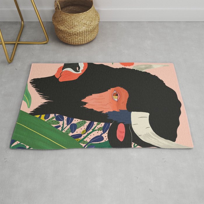 Floral Bison Rug Gallery Image 1