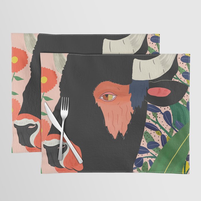 Floral Bison Placemat Gallery Image 1