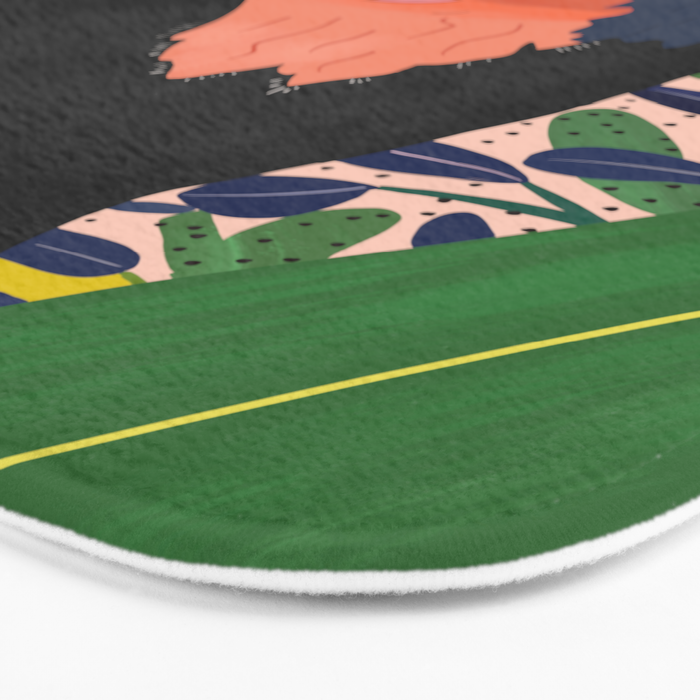 Floral Bison Bath Mat Gallery Image 3