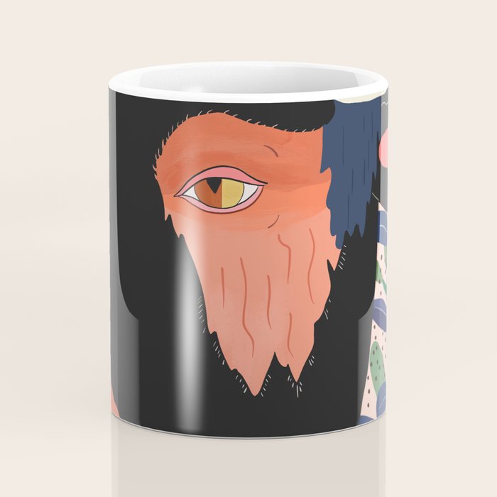 Floral Bison Coffee Mug Gallery Image 4
