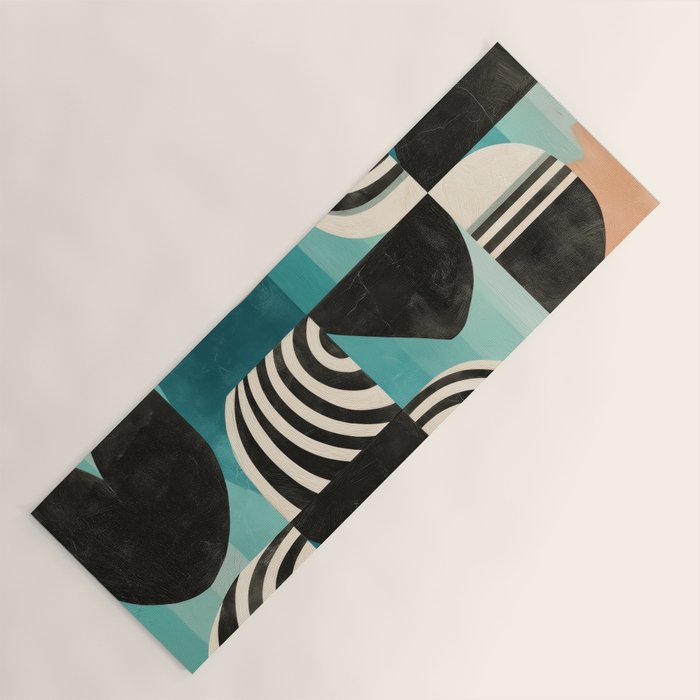 Retro Geometric Shapes 2 Yoga Mat Gallery Image 1