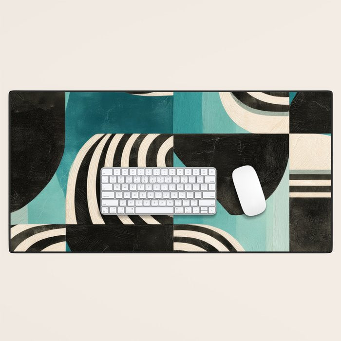 Retro Geometric Shapes 2 Desk Mat Gallery Image 1