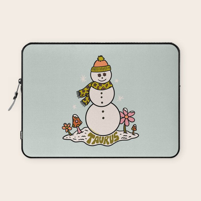 Taurus Snowman Laptop Sleeve Gallery Image 1