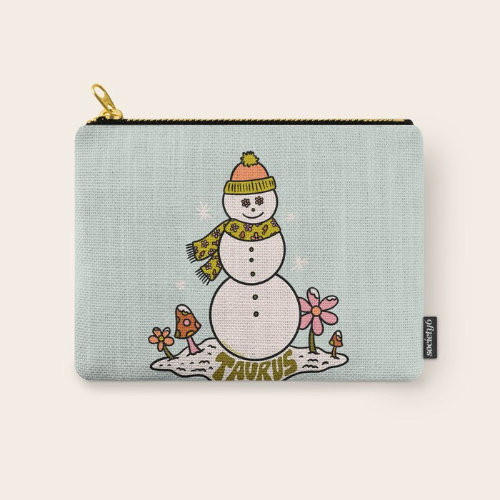 Taurus Snowman Carry All Pouch Gallery Image 1