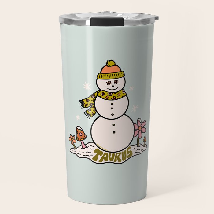 Taurus Snowman Travel Mug Gallery Image 1