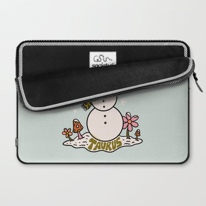 Taurus Snowman Laptop Sleeve Gallery Image 2