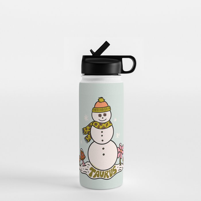 Taurus Snowman Water Bottle Gallery Image 1