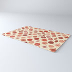 Christmas Ornaments Red Pink Beige Pattern Rug Gallery Image 3
