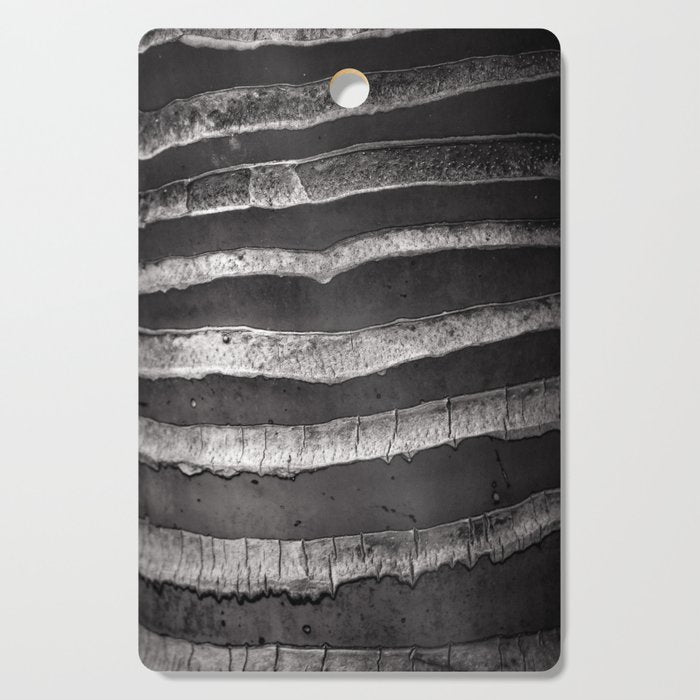 Layers - Contemporary Black and White Abstract Cutting Board Gallery Image 1