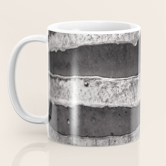 Layers - Contemporary Black and White Abstract Coffee Mug Gallery Image 3