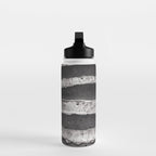 Layers - Contemporary Black and White Abstract Water Bottle Gallery Image 3
