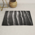 Layers - Contemporary Black and White Abstract Rug Gallery Image 1