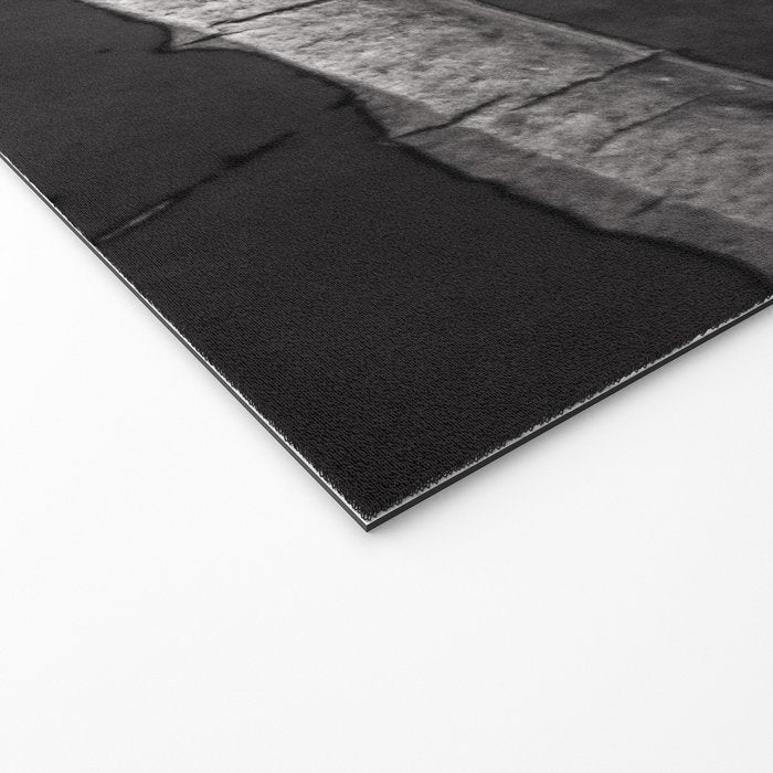 Layers - Contemporary Black and White Abstract Welcome Mat Gallery Image 2
