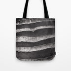 Layers - Contemporary Black and White Abstract Tote Bag Gallery Image 1