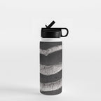 Layers - Contemporary Black and White Abstract Water Bottle Gallery Image 1