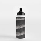 Layers - Contemporary Black and White Abstract Water Bottle Gallery Image 2