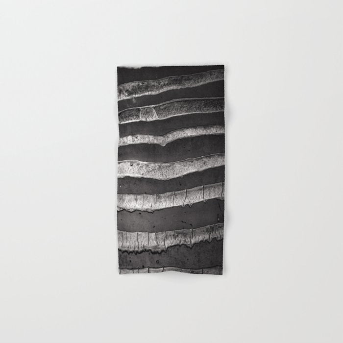 Layers - Contemporary Black and White Abstract Bath Towel Gallery Image 1