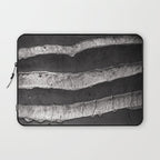 Layers - Contemporary Black and White Abstract Laptop Sleeve Gallery Image 1