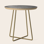 Layers - Contemporary Black and White Abstract Side Table Gallery Image 1