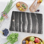 Layers - Contemporary Black and White Abstract Cutting Board Gallery Image 2