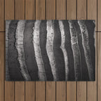 Layers - Contemporary Black and White Abstract Outdoor Rug Gallery Image 1