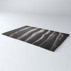 Layers - Contemporary Black and White Abstract Rug Gallery Image 3