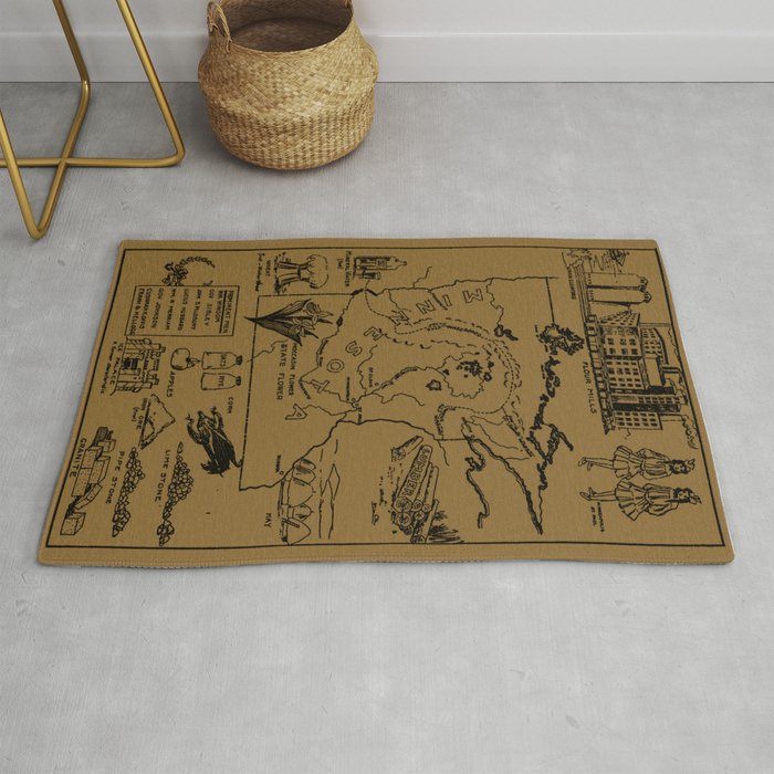 Vintage Map of Minnesota (1912) - Tan Rug Gallery Image 1