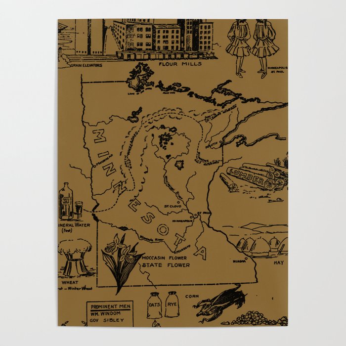 Vintage Map of Minnesota (1912) - Tan Poster Gallery Image 4