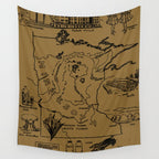 Vintage Map of Minnesota (1912) - Tan Wall Tapestry Gallery Image 4