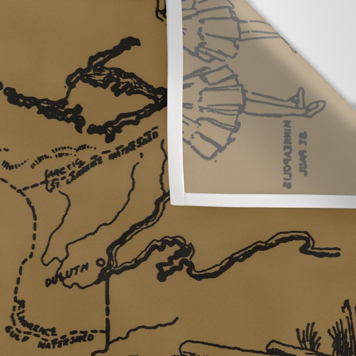 Vintage Map of Minnesota (1912) - Tan Wall Tapestry Gallery Image 3