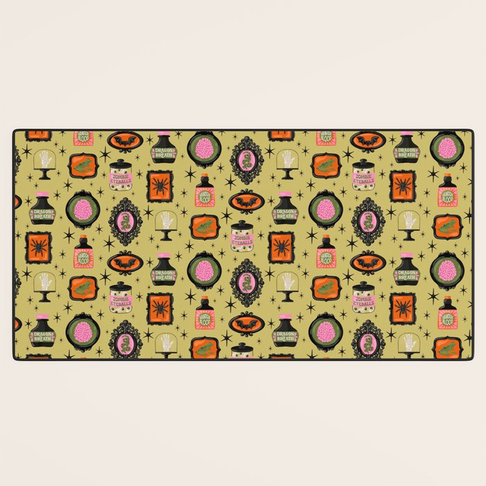 Eerie Oddities Halloween Pattern Desk Mat Gallery Image 3