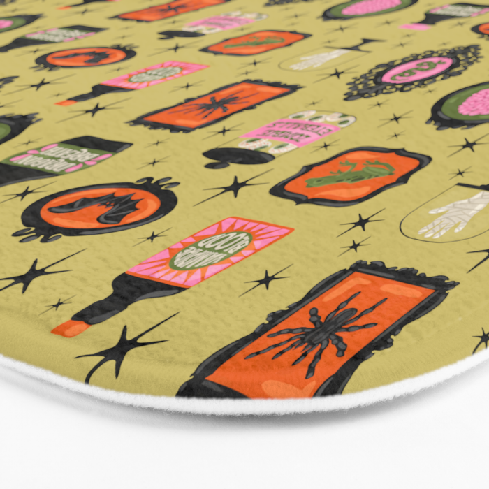Eerie Oddities Halloween Pattern Bath Mat Gallery Image 3