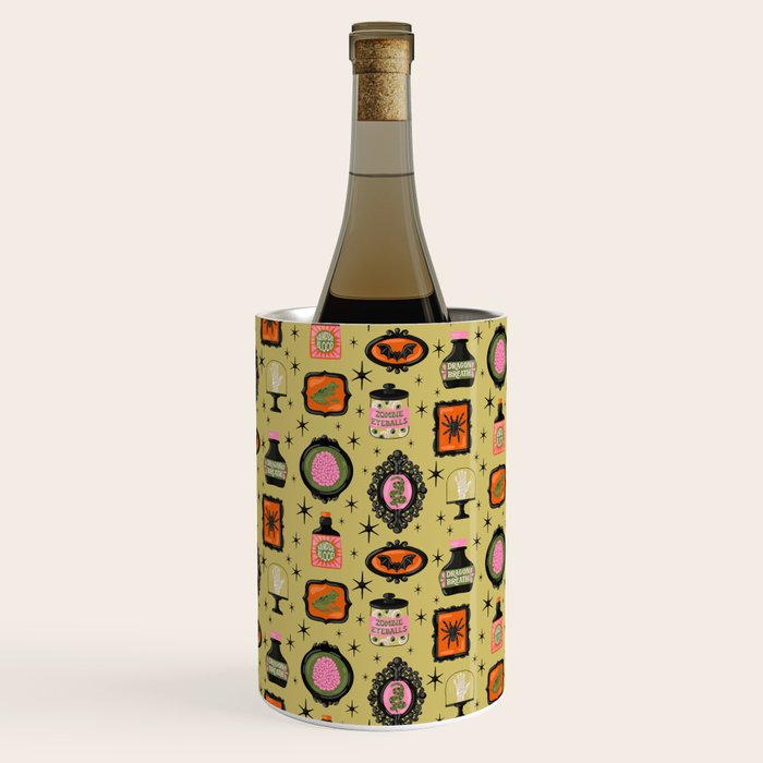 Eerie Oddities Halloween Pattern Wine Chiller Gallery Image 2