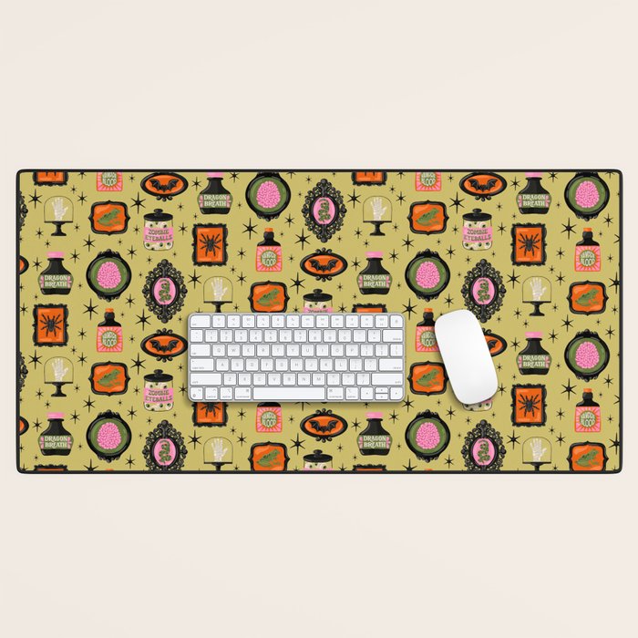 Eerie Oddities Halloween Pattern Desk Mat Gallery Image 1