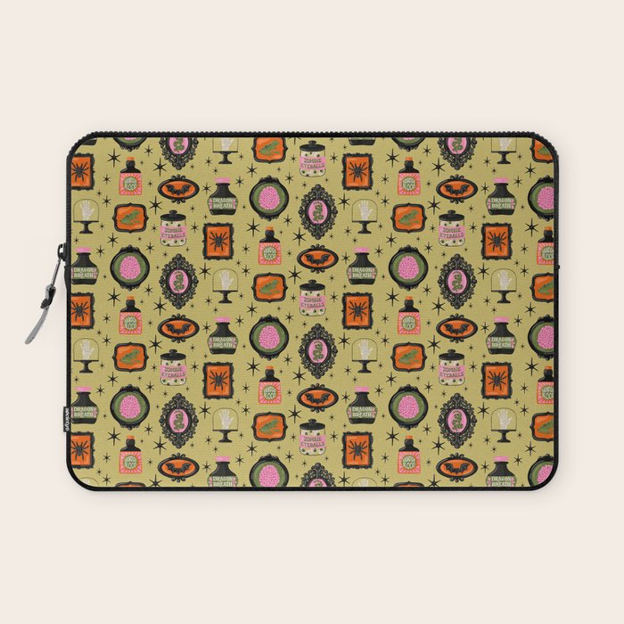 Eerie Oddities Halloween Pattern Laptop Sleeve Gallery Image 1