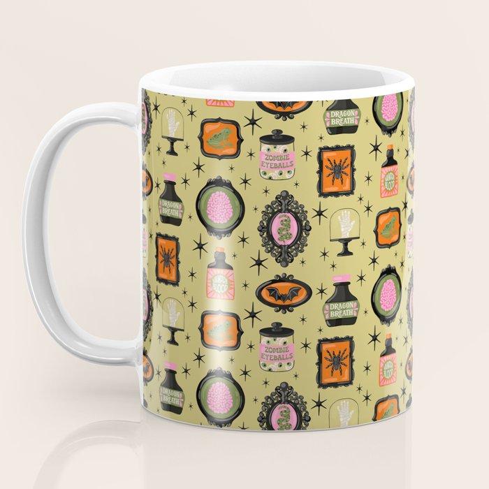 Eerie Oddities Halloween Pattern Coffee Mug Gallery Image 3