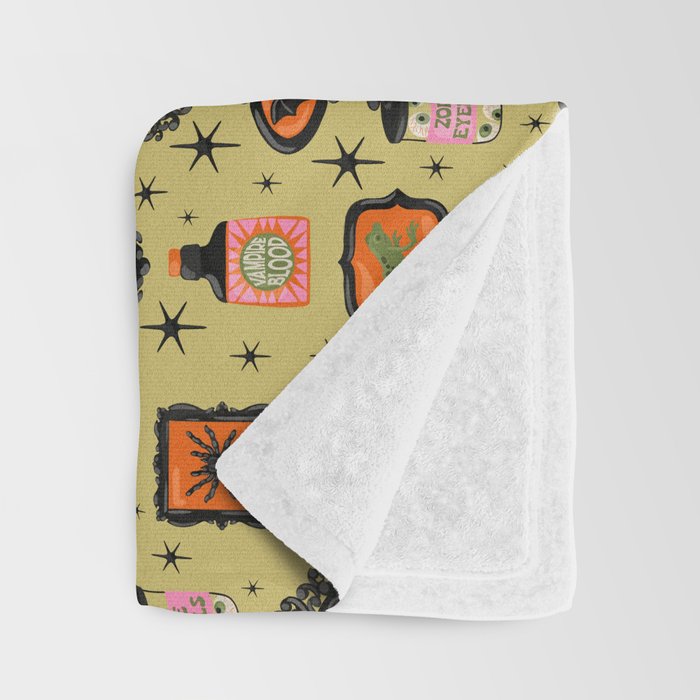 Eerie Oddities Halloween Pattern Throw Blanket Gallery Image 3