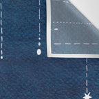 Falling stars, blue, sailboat, ocean Wall Tapestry Gallery Image 3