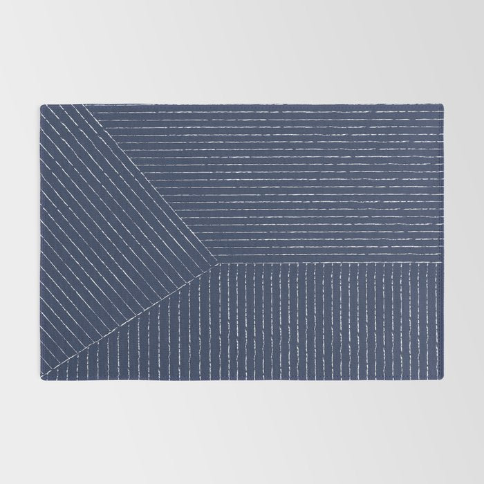 Lines (Navy) Rug Gallery Image 2