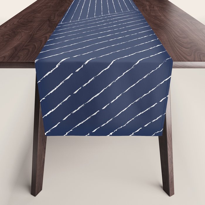 Lines (Navy) Table Runner Gallery Image 1