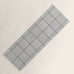 Large Grid Pattern - Grey Yoga Mat Gallery Image 1